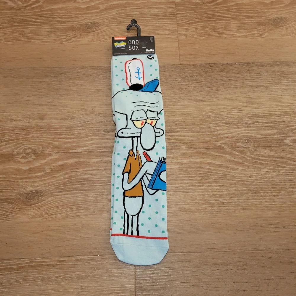 Odd Sox Men's Crew Socks Squidward Spongebob Mens Sizes 8 - 12 New